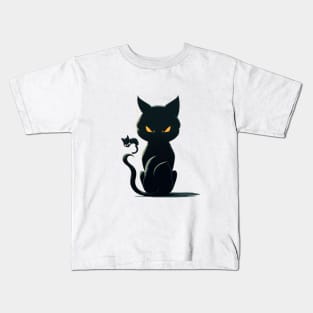 Black cat Kids T-Shirt